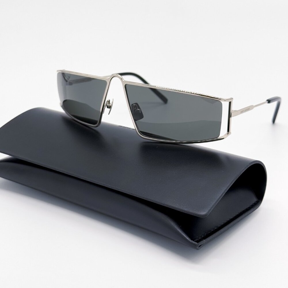 NEW SAINT LAURENT SL 606 002 SILVER SL606 002 WOMEN SUNGLASSES SAINT LAURENT - Picture 2 of 11